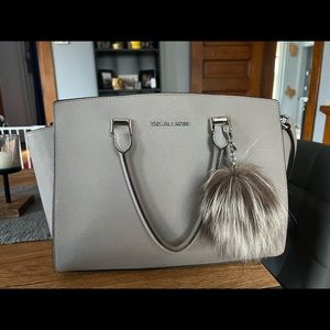 Micheal kors shoulder bag grey with bunny accessory and matching wallet
